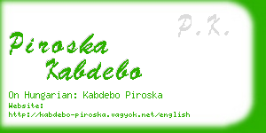 piroska kabdebo business card